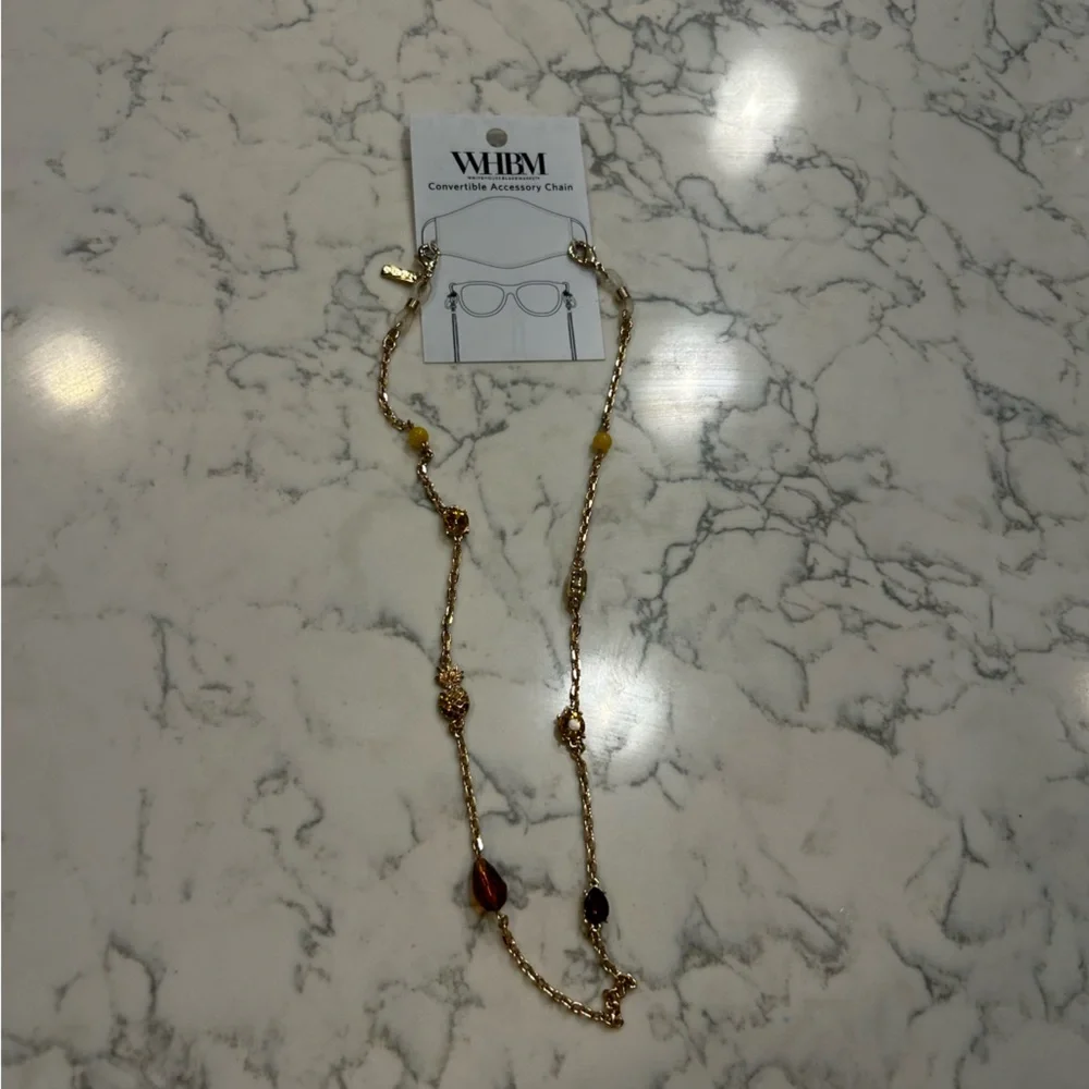 NWT White House Black‎ Market WHBM Convertible Accessory Glasses Chain